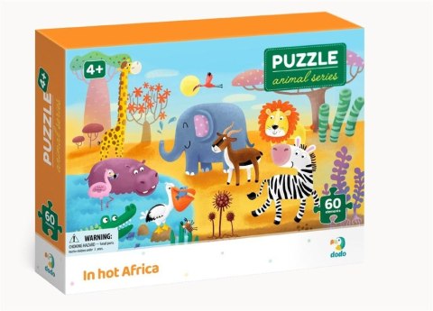 Puzzle Dodo 60 elementów W gorącej Afryce Zoo Zwierzęta Safari
