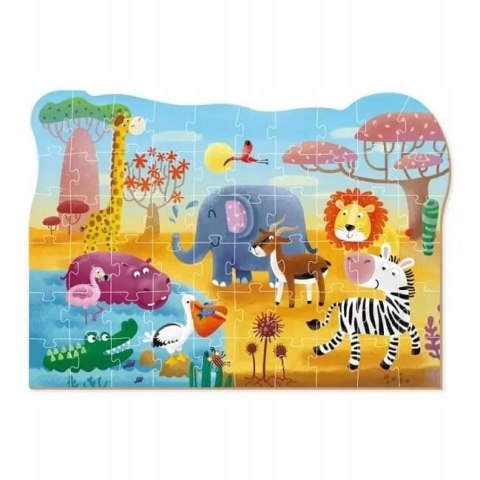 Puzzle Dodo 60 elementów W gorącej Afryce Zoo Zwierzęta Safari
