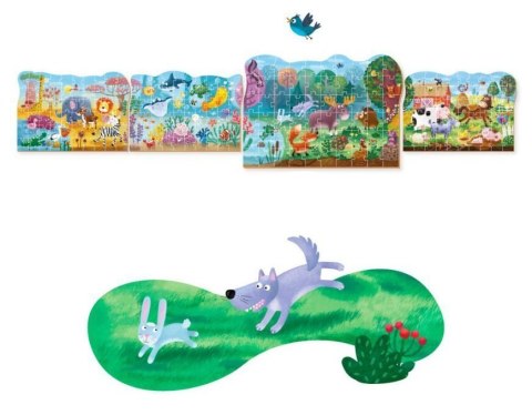 Puzzle Dodo 60 elementów W gorącej Afryce Zoo Zwierzęta Safari