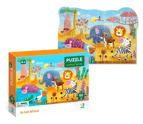 Puzzle Dodo 60 elementów W gorącej Afryce Zoo Zwierzęta Safari