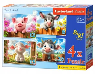 Puzzle Progresywne 4w1 Układanka dla dzieci Zwierzęta Castorland