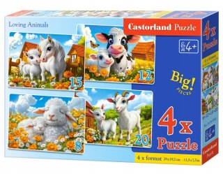 Puzzle Progresywne 4w1 Układanka dla dzieci Zwierzęta na Wsi Castorland