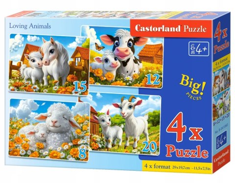 Puzzle Progresywne 4w1 Układanka dla dzieci Zwierzęta Castorland