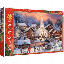Puzzle Świąteczne 1000 elementów Białe Święta 10602 Trefl