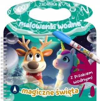 Świąteczna malowanka wodna z pisakiem Magiczne święta Skrzat Świąteczna
