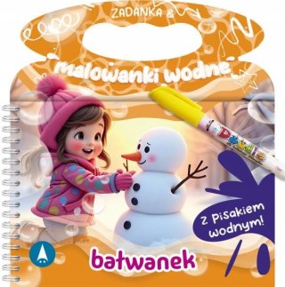 Świąteczna malowanka wodna z pisakiem wodnym Bałwanek Skrzat Świąteczna