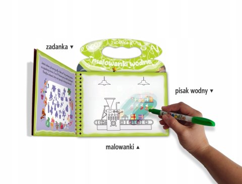 Świąteczna malowanka wodna z pisakiem wodnym Idą święta Skrzat Świąteczna