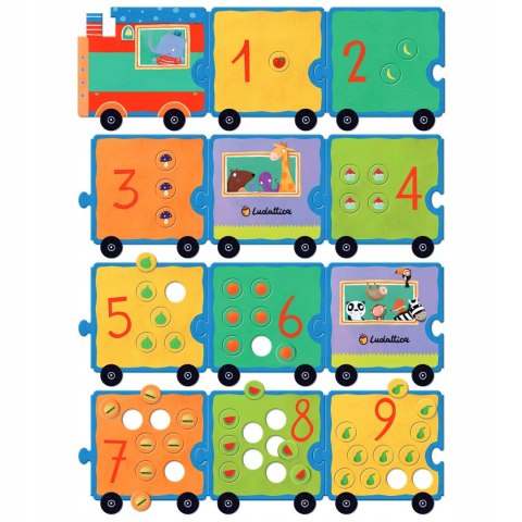 Walizeczka edukacyjna Montessori pociąg z Liczbami 23683 Ludaticca