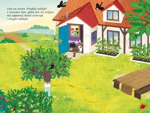 Warzywa Owoce przyklejaj.Książeczka z naklejkami wielokrotnego Użytku