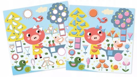 Zestaw kreatywny Naklejki geometryczne Janod 3+