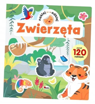 Zwierzęta Naklej odklej książka z naklejkami silikonowymi wielokrotnego