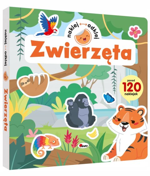 Zwierzęta Naklej odklej książka z naklejkami silikonowymi wielokrotnego
