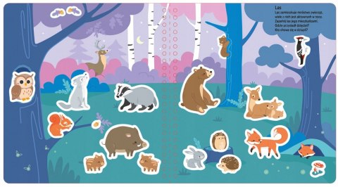 Zwierzęta Naklej odklej książka z naklejkami silikonowymi wielokrotnego