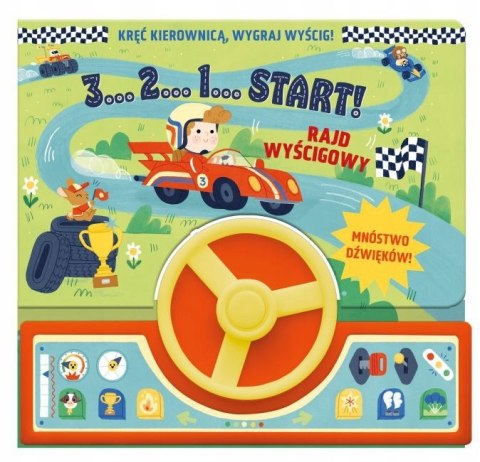 3..2..1..Start! Rajd Wyścigowy Książka Dźwiękowa z Kierownicą