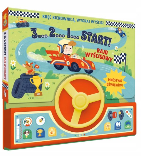 3..2..1..Start! Rajd Wyścigowy Książka Dźwiękowa z Kierownicą