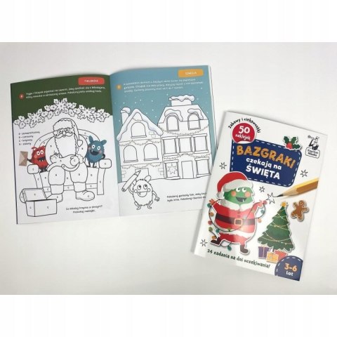 Bazgraki czekają na święta Kapitan Nauka 3-6 lat Świąteczne Łamigłówki