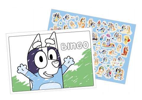 Bluey Bawmy się! Naklejki i Kolorowanki 250 Naklejek wielokrotnego użytku