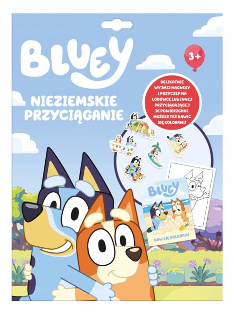 Bluey Magnesy Nieziemskie Przyciąganie 13 Magnesów Baw się Kolorami