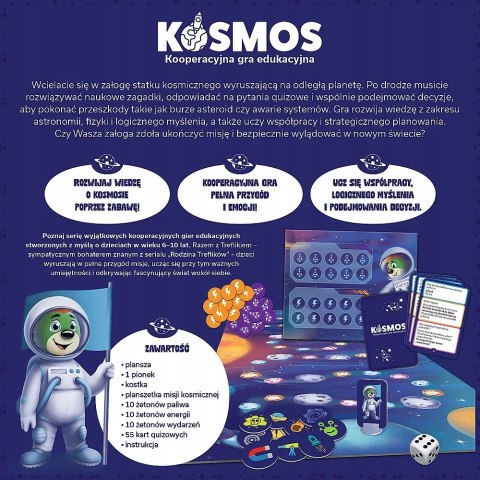Gra planszowa Kooperacyjna gra edukacyjna Kosmos Rodzina Treflików Trefl 6+