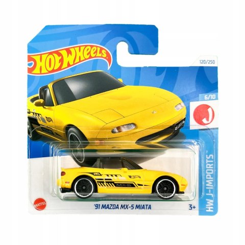 Hot Wheels '91 Madza MX-5 Miata, HW J-Imports 2024 HTD80 żółty