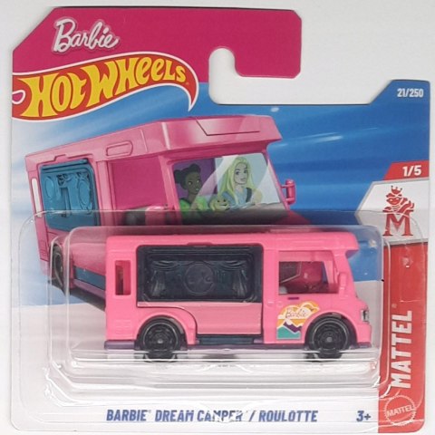 Hot Wheels JJH96 Barbie Dream Camper Różowy Kolekcjonerski Kamper
