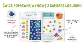 Kapibara Loguś Zabawy logopedyczne Ćwiczę łamańce Kapitan Nauka Edgard