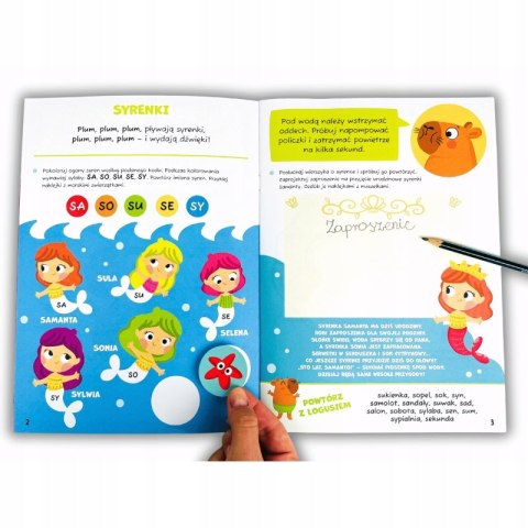 Kapibara Loguś Zabawy logopedyczne Nie seplenię Kapitan Nauka Edgard