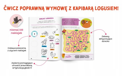 Kapibara Loguś Zabawy logopedyczne Wymawiam „r" Kapitan Nauka