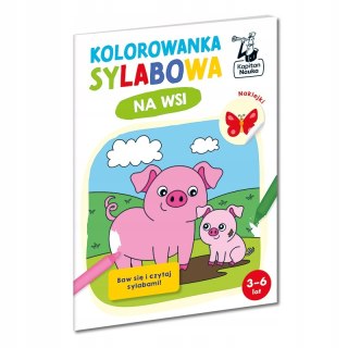Kolorowanka sylabowa Na wsi Kapitan Nauka