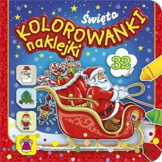 Kolorowanki naklejki Święta Awm Świąteczna Kolorowanka Malowanka