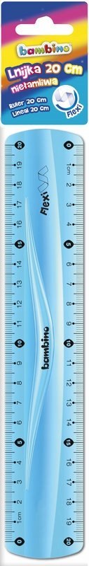 Linijka Bambino 20 cm Flexi Odporna na Złamanie Niebieska
