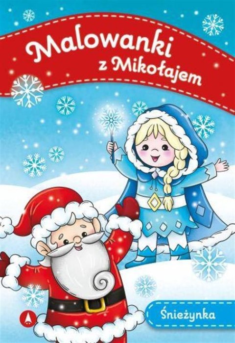 Malowanki z Mikołajem Śnieżynka Skrzat Malowanka Świąteczna
