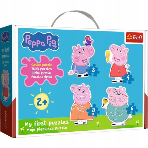 Moje Pierwsze Puzzle Świnka Peppa 36137 Trefl Baby 2+ Puzzle dla Malucha