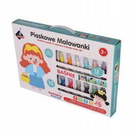 Piaskowa Wyklejanka Baśnie Bajki Genialny dzieciak 16 Obrazków 12 Kolorów