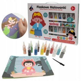 Piaskowa Wyklejanka Baśnie Bajki Genialny dzieciak 16 Obrazków 12 Kolorów