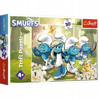 Puzzle 30 elementów Smerfne przygody 18317 Trefl Smerfy