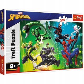 Puzzle 300 elementów W pajęczej sieci Disney Marvel Spiderman 23036 Trefl