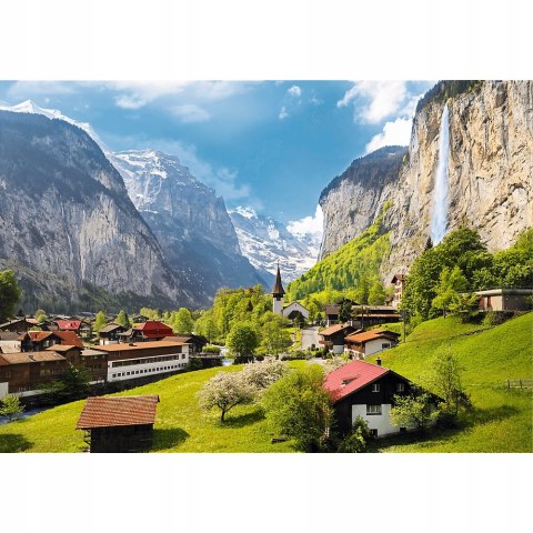 Puzzle 3000 elementów Lauterbrunnen Szwajcaria 33076 Trefl Widok na dolinę