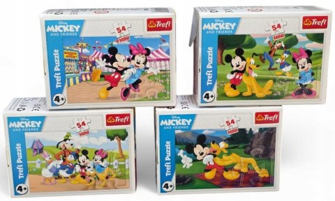 Puzzle 4w1 Myszka Mickey Miki i przyjaciele Mini 54 elementy Trefl Disney
