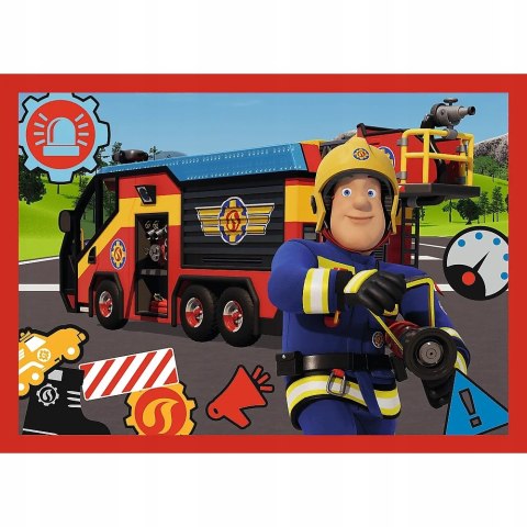 Puzzle 4w1 Przygody strażaka Sama Strażak Sam 34632 dla trzylatka