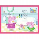 Puzzle 4w1 Świnka Peppa 34672 Trefl 12,15,20,24 dla trzylatka 3+