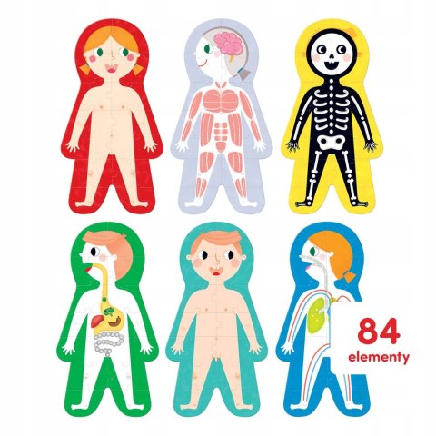 Puzzle CzuCzu Ale puzzle 84 elementów Moje ciało