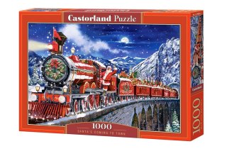 Puzzle Świąteczne 1000 Święty Mikołaj Świąteczny Pociąg Castorland Święta