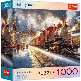 Puzzle Świąteczne 1000 elementów Świąteczny Pociąg 99284 Trefl Święta