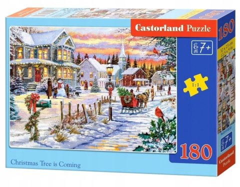 Puzzle Świąteczne 180 elementów Christmas Tree is Coming Castorland Święta