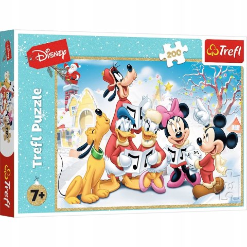 Puzzle Świąteczne 200 elementów Myszka Miki Mickey Świąteczny Czas 13295