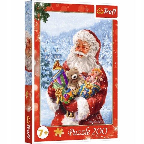 Puzzle Świąteczne 200 elementów Święty Mikołaj 13296 Santa Mikołajki Święta