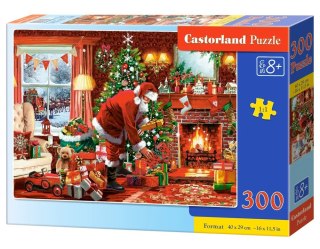 Puzzle Świąteczne 300 elementów Święty Mikołaj Santa Castorland Święta