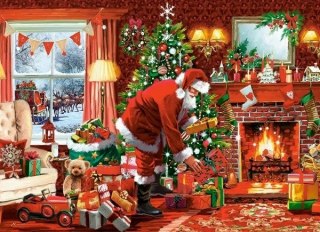 Puzzle Świąteczne 300 elementów Święty Mikołaj Santa Castorland Święta