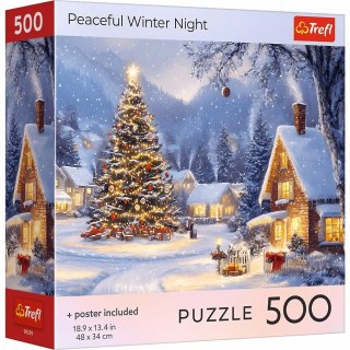 Puzzle Świąteczne 500 elementów Świąteczna Noc Trefl Święta Zimowa Noc